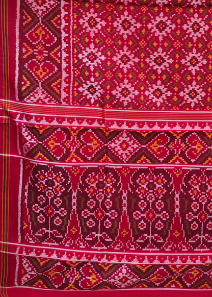 Patan Patola First Copy Semi Ikkat Patola Saree Chanda Bhat Design